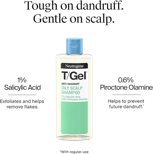 Neutrogena T/Gel Anti Dandruff Shampoo for Oily Scalp and Hair (1x 250ml)