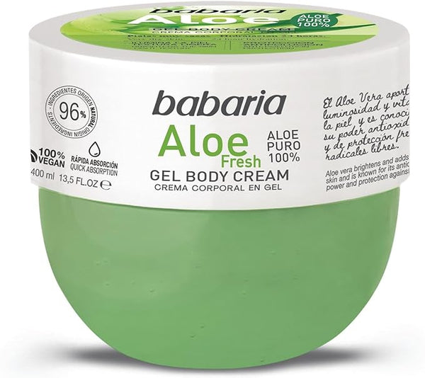 Babaria Crema Corporal en Gel Aloe Vera Puro 100% 400 ml