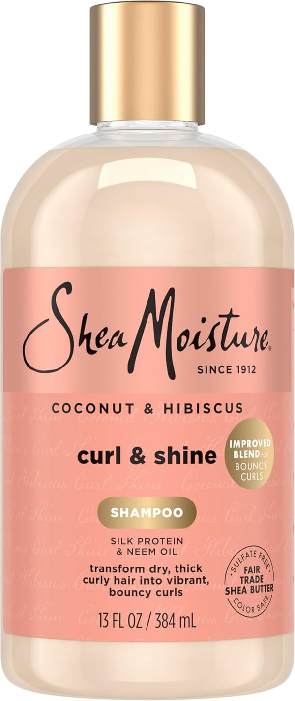 SheaMoisture Coconut & Hibiscus Sulphate Free Curl & Shine & Shine Shampoo  384 ml