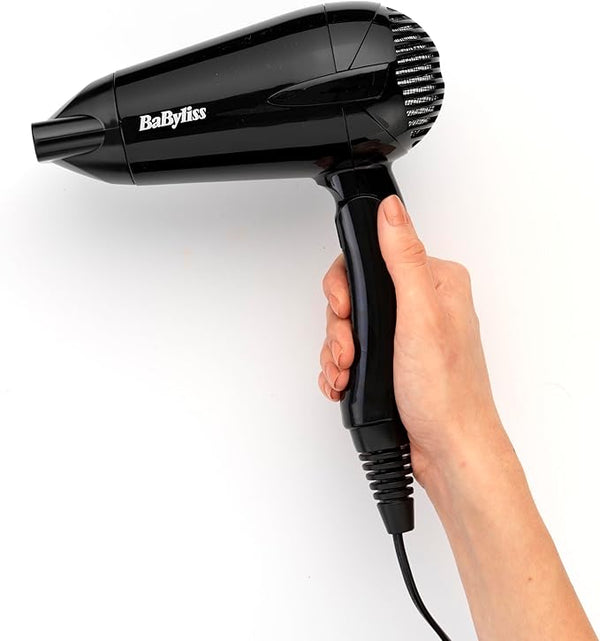 BaByliss Travel Folding Hair Dryer - Lightweight and Powerful 2000W Blow Dryer