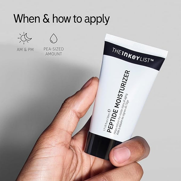 The INKEY List Peptide Moisturiser 50ml, Hydrating Skincare