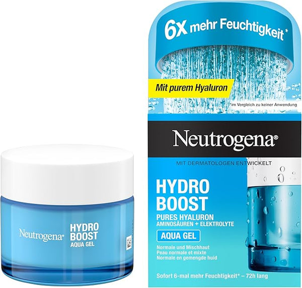 Neutrogena Hydro Boost Aqua Gel (50 ml), Moisturising Face Cream with Hyaluronic Acid