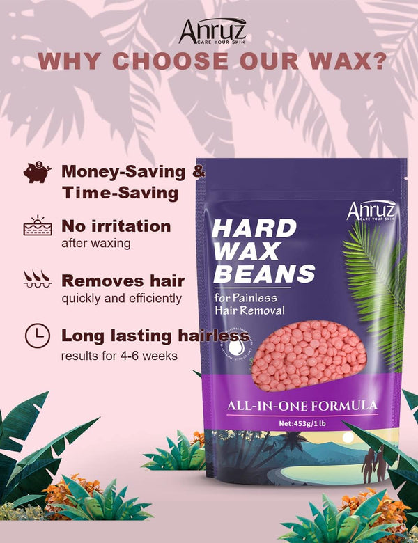 ANRUZ Hard Wax Beads for Sensitive Skin