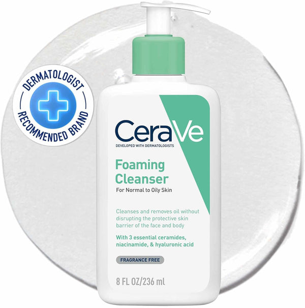 CeraVe Foaming Cleanser with Niacinamide and 3 Essential Ceramides