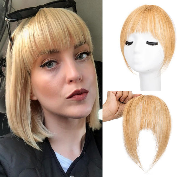 Clip in Bangs 100% Real Human Hair Extensions French Bangs for Women