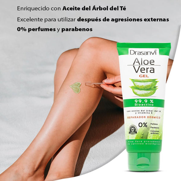 DRASANVI Gel de Aloe Vera con Árbol de Té y Vitamin E