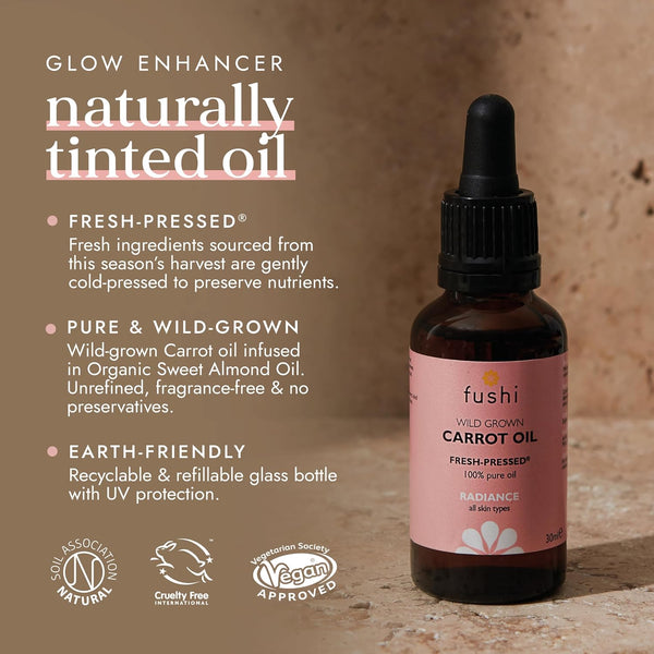 Fushi Carrot Oil 30ml Fresh-Pressed Rich