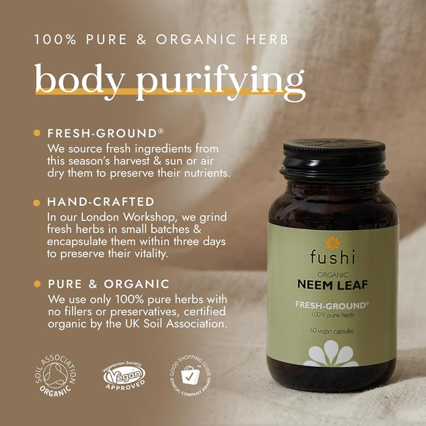 Fushi Organic Neem Leaf Capsules, 60 Caps