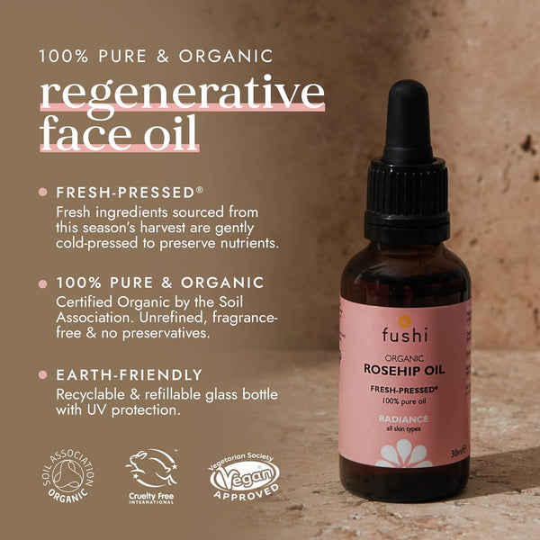 Fushi Organic Rosehip Seed Oil 30ml Best for Scars