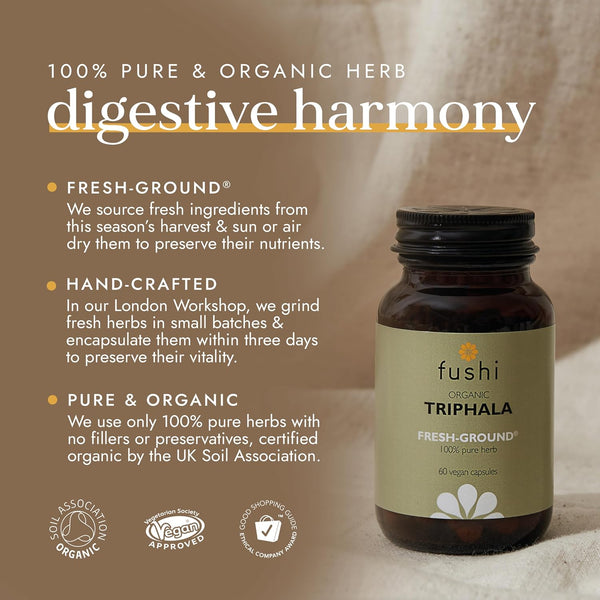 Fushi Organic Triphala Capsules, 60 Caps