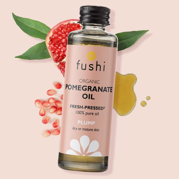 Fushi Wellbeing Pomegranate Seed Organic Oil 50 ml Extra Virgin, Biodynamic Harvested Cold Pressed, 100 g