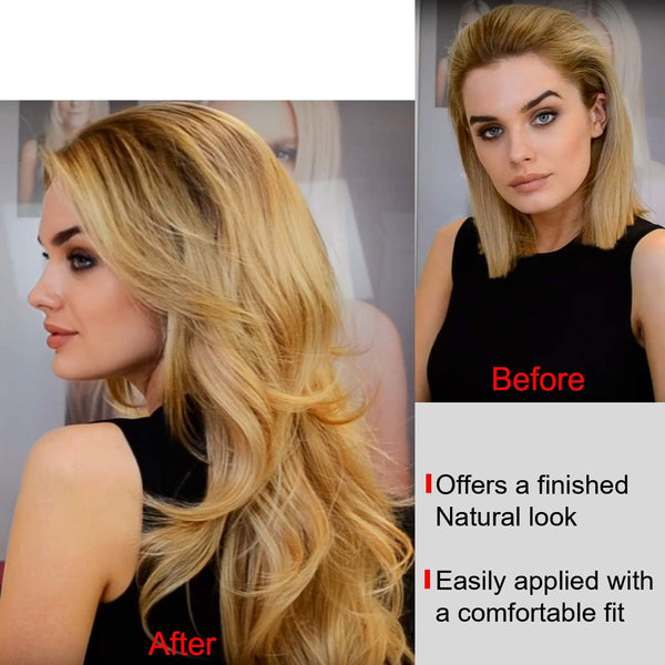 Kori Koli 24 Inch Wavy 3/4 Half Wig Long Darkest Brown Synthetic Hair Extensions