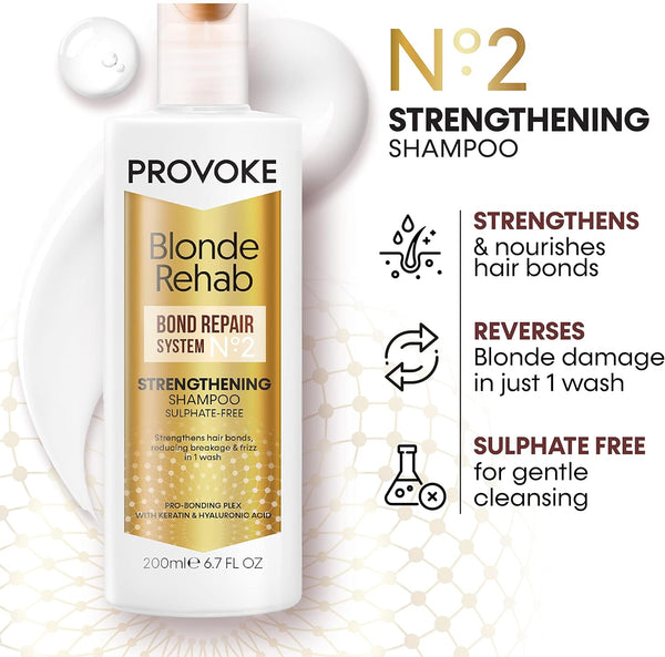 PROVOKE Blonde Rehab N0'2 Bond Strengthening Sulphate-Free Shampoo 200 ml