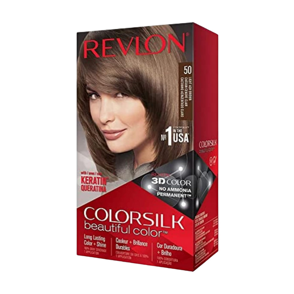 Revlon Permanent Hair Colour, Permanent Hair Dye, 50 Light Ash Brown