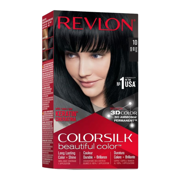 Revlon ColorSilk Permanent Hair Color Tone #10 Black